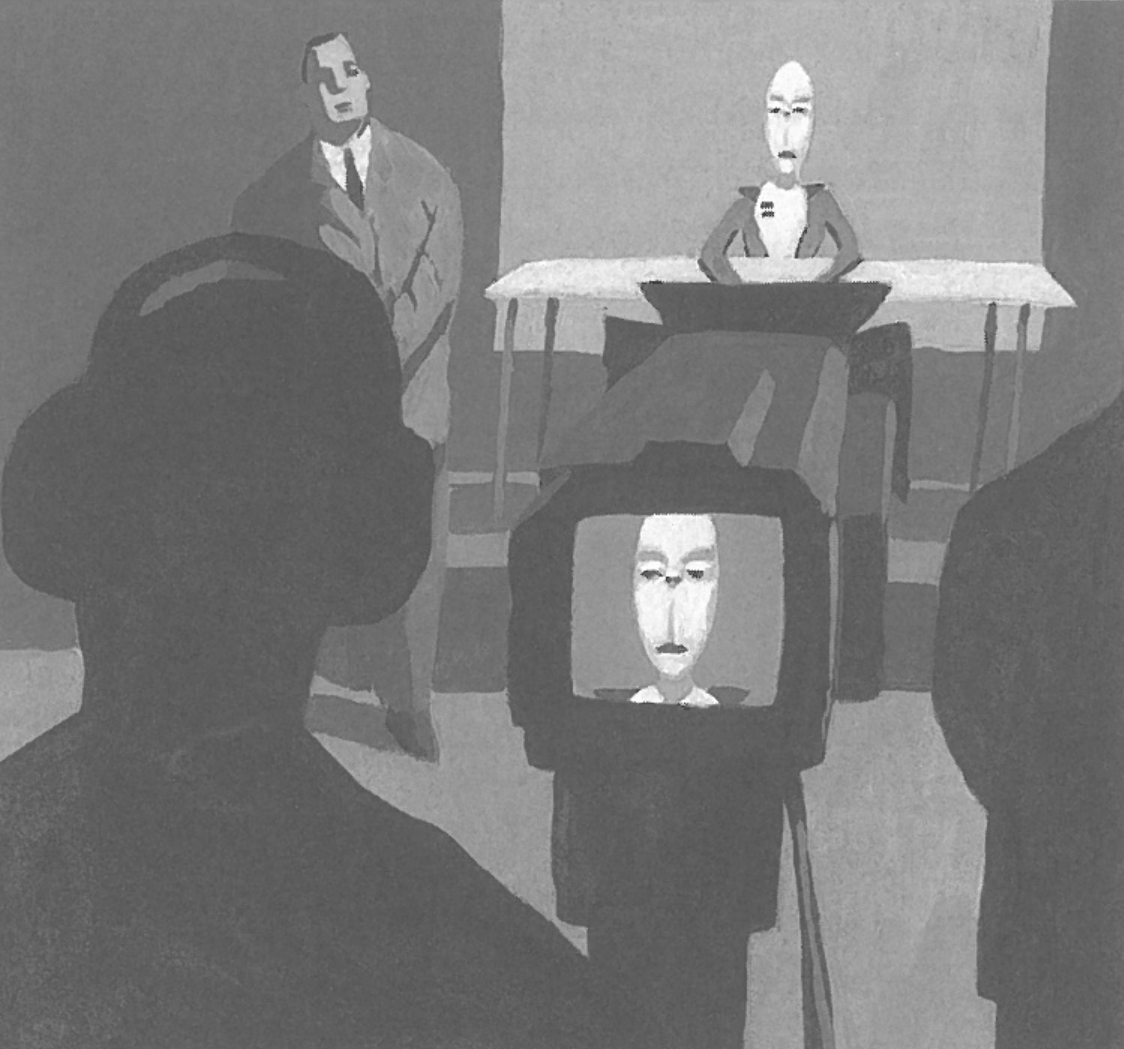 Speaking into a television camera